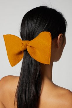 Heimstone Small Hair Clip In Tobacco Wool And Cashmere