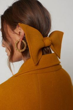 Heimstone Small Hair Clip In Tobacco Wool And Cashmere