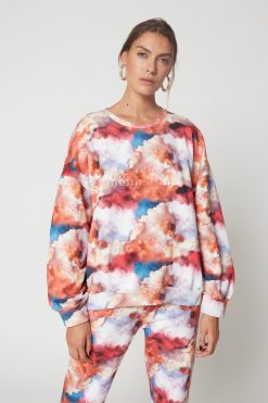 Heimstone Tops Harlem Jumper In Madone Print