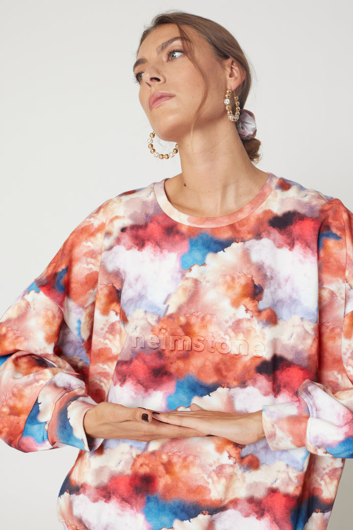 Heimstone Tops Harlem Jumper In Madone Print 3 Heimstone Tops Harlem Jumper In Madone Print