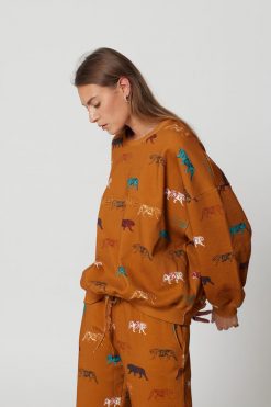 Heimstone Tops Harlem Jumper In Tiger Print