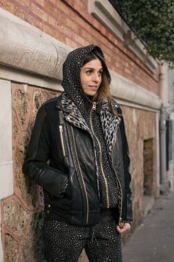 Heimstone Mason Perfecto In Black & Grey Leather Heimstone Signature