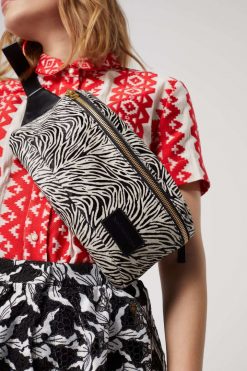 Heimstone Fanny Pack In Zebra Printed Leather Leather Goods