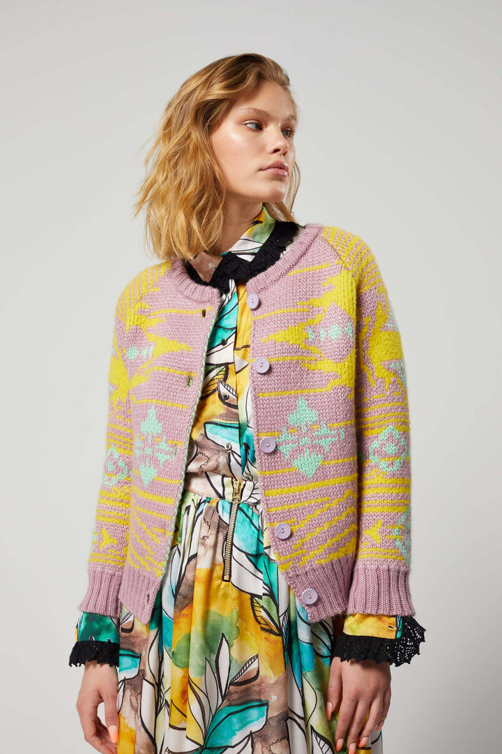 Heimstone Bristol Cardigan In Yellowstone Knit Knits