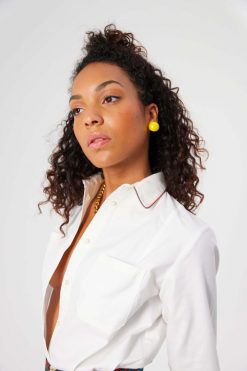 Heimstone Dori Shirt In White Cotton Tops