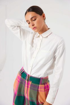 Heimstone Dori Shirt In White Cotton Tops