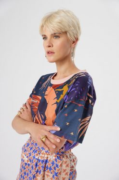 Heimstone Dede T-shirt In Blue Gorilla Print