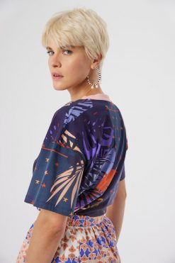 Heimstone Dede T-shirt In Blue Gorilla Print