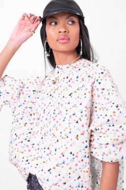 Heimstone Tops Harlem Jumper In Fior Di Latte Print