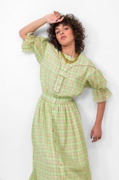 Heimstone Orso Skirt In Rosary Vichy Bottoms