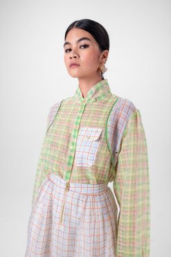 Heimstone Tokyo Shirt In Rosary Vichy Tops