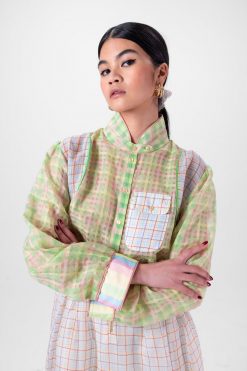 Heimstone Tokyo Shirt In Rosary Vichy Tops