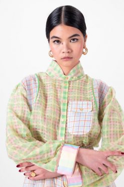 Heimstone Tokyo Shirt In Rosary Vichy Tops