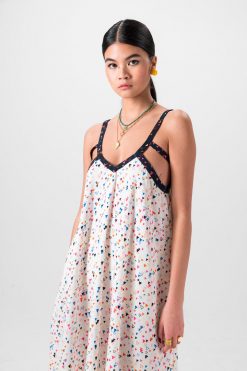 Heimstone Flavin Dress In Fior Di Latte Print