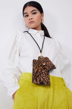 Heimstone The Minis - 6 Key Holder In Grey Leopard Printed Leather