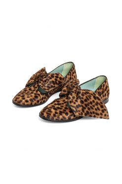Heimstone BB Ballerina Shoes In Leopard Printed Leather
