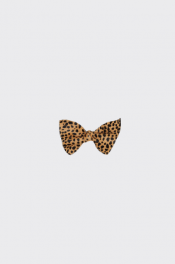 Heimstone Mini Hair Clip In Cheetah Printed Leather Hair Clips
