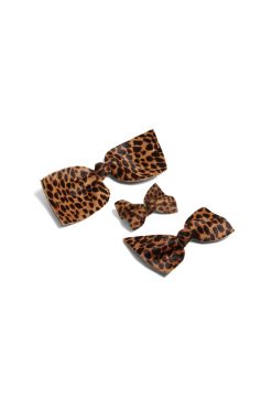 Heimstone Large Hair Clip In Leopard Printed Leather Heimstone Signature 5 Heimstone Large Hair Clip In Leopard Printed Leather Heimstone Signature