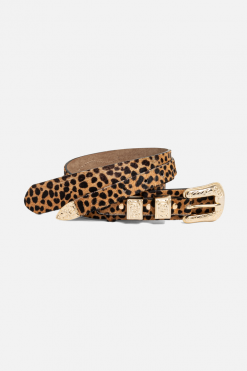 Heimstone Texan Belt In Cheetah Printed Leather Leather Goods