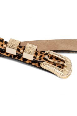 Heimstone Texan Belt In Cheetah Printed Leather Leather Goods
