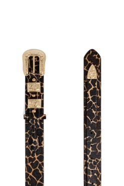 Heimstone Texan Belt In Giraffe Printed Leather
