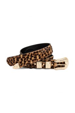 Heimstone Texan Belt In Leopard Printed Leather