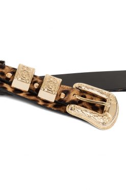 Heimstone Texan Belt In Leopard Printed Leather