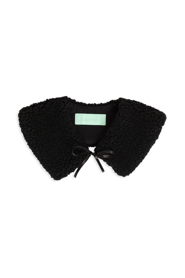 Heimstone Heimstone Signature Trapper Collar In Black Wool 2 Heimstone Heimstone Signature Trapper Collar In Black Wool