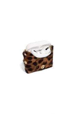 Heimstone Pro Airpods Case In Leopard Printed Leather The Minis