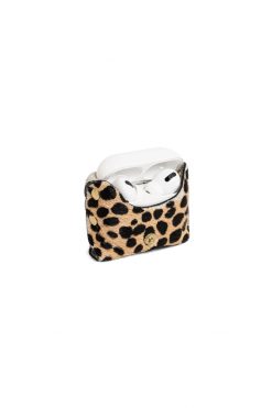 Heimstone Pro Airpods Case In Cheetah Printed Leather