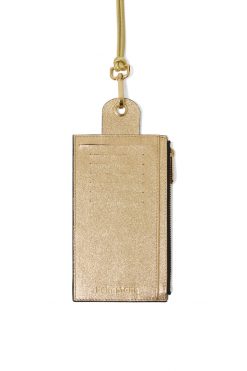 Heimstone Celebration Looks The Minis - Large Neck Wallet In Blue Cheetah Printed Leather