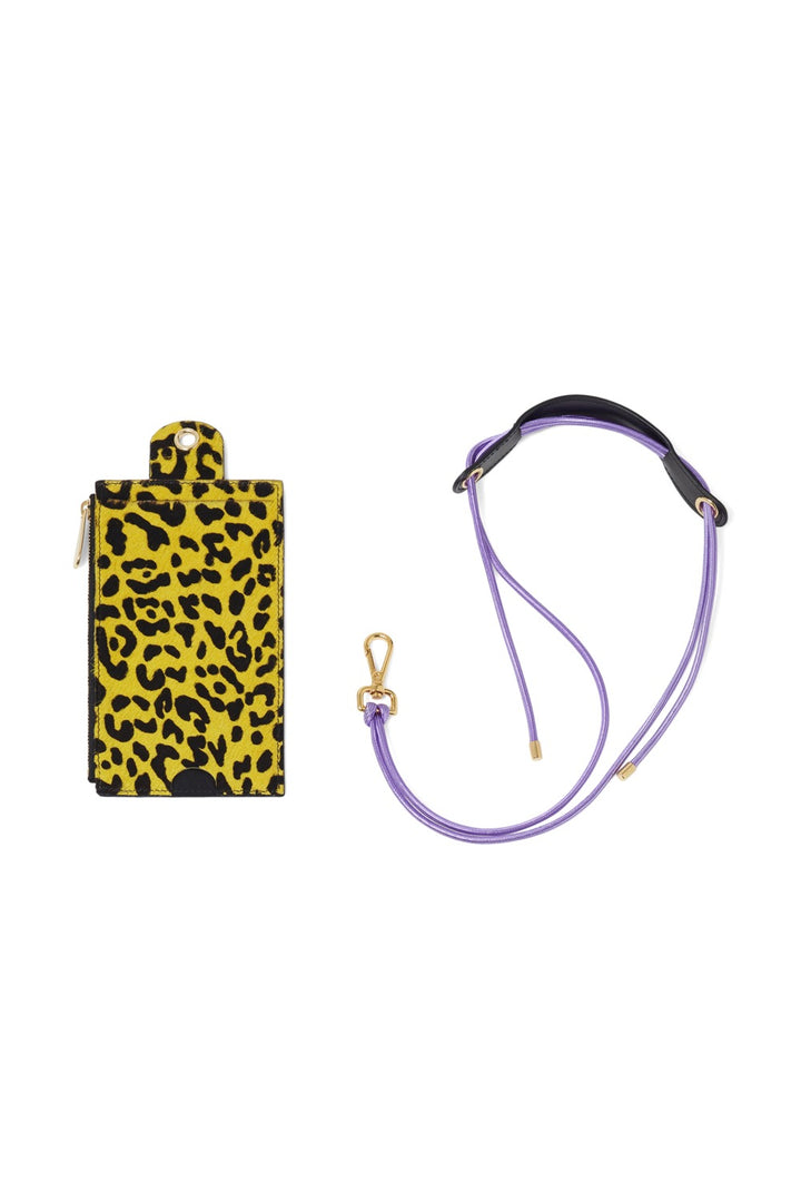 Heimstone The Minis - Large Neck Wallet In Yellow Leopard Printed Leather 5 Heimstone The Minis - Large Neck Wallet In Yellow Leopard Printed Leather