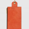 Heimstone The Minis - Large Neck Wallet In Orange & Purple Suede