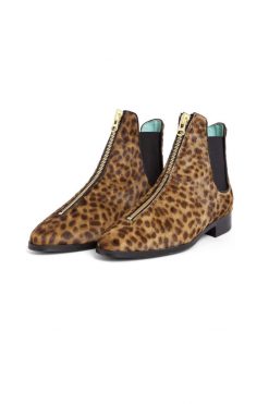 Heimstone Shoes Duchesse Boots In Leopard Printed Leather