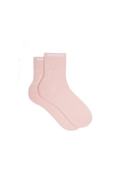 Heimstone Ankle Socks In Pink Smiley