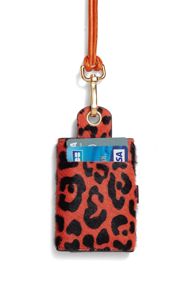 Heimstone The Minis - 6 Key Holder In Orange Leopard Leather 3 Heimstone The Minis - 6 Key Holder In Orange Leopard Leather