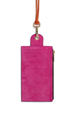 Heimstone The Minis - Large Neck Wallet In Orange Leopard Printed Leather