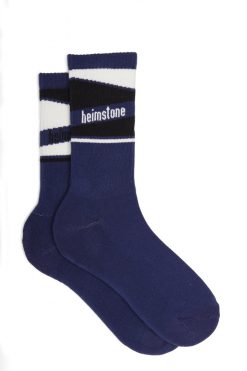 Heimstone Sport Socks In Navy Stripes