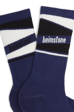 Heimstone Sport Socks In Navy Stripes