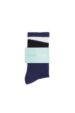 Heimstone Sport Socks In Navy Stripes