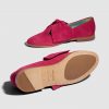 Heimstone BB Ballerina Shoes In Fuschia Suede Leather