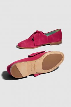 Heimstone BB Ballerina Shoes In Fuschia Suede Leather