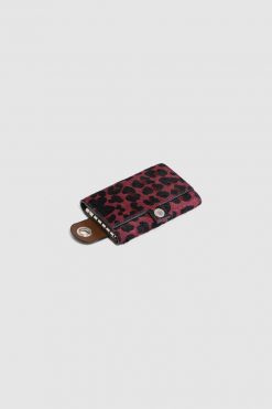 Heimstone The Minis - 6 Key Holder In Burgundy Leopard Printed Leather