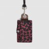 Heimstone The Minis - 6 Key Holder In Burgundy Leopard Printed Leather