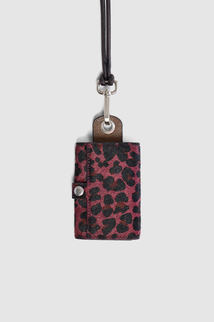 Heimstone The Minis - 6 Key Holder In Burgundy Leopard Printed Leather 1 Heimstone The Minis - 6 Key Holder In Burgundy Leopard Printed Leather