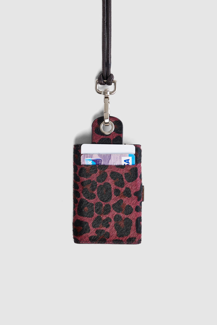Heimstone The Minis - 6 Key Holder In Burgundy Leopard Printed Leather 6 Heimstone The Minis - 6 Key Holder In Burgundy Leopard Printed Leather