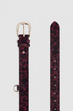 Heimstone Leather Goods Belt In Burgundy Leopard Leather 9 Heimstone Leather Goods Belt In Burgundy Leopard Leather