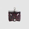 Heimstone Pro Airpods Case In Burgundy Leopard Printed Leather