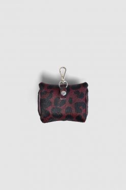 Heimstone Pro Airpods Case In Burgundy Leopard Printed Leather