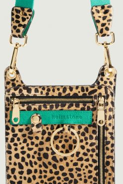 Heimstone The Minis Stanley Satchel In Cheetah Printed Leather